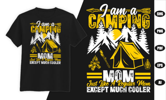 Camping Mom Graphics for T-Shirt Designs