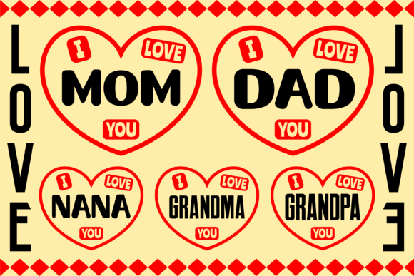 I Love You Bundle: Graphics & Print Templates