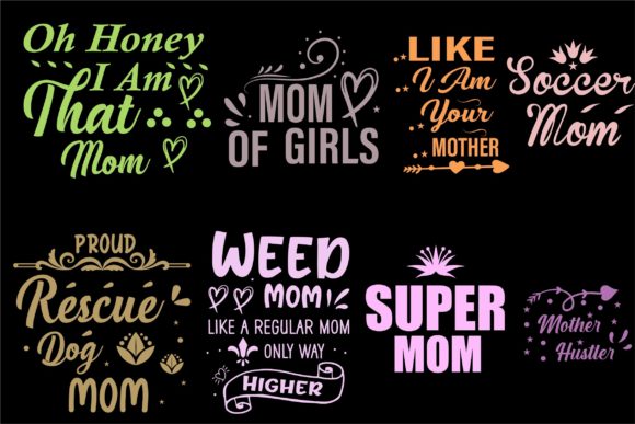 Mom T-Shirt Bundle: Graphics & Print Templates