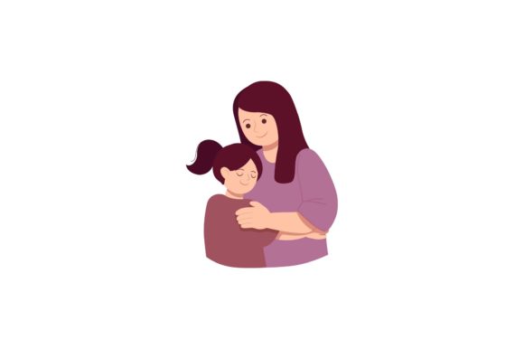Mother Day Me and Mom Illustrations: Graphics Review